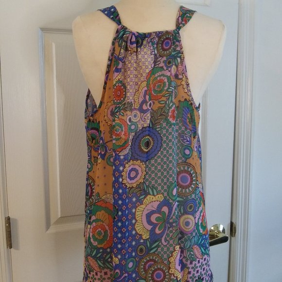 Umgee | Boho Blues Swing Top | L | New - Picture 2 of 15